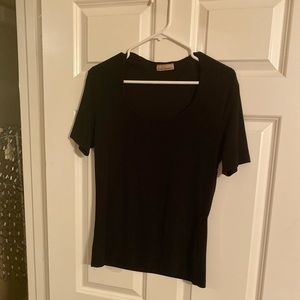 Susan Lawrence-black stretchy top